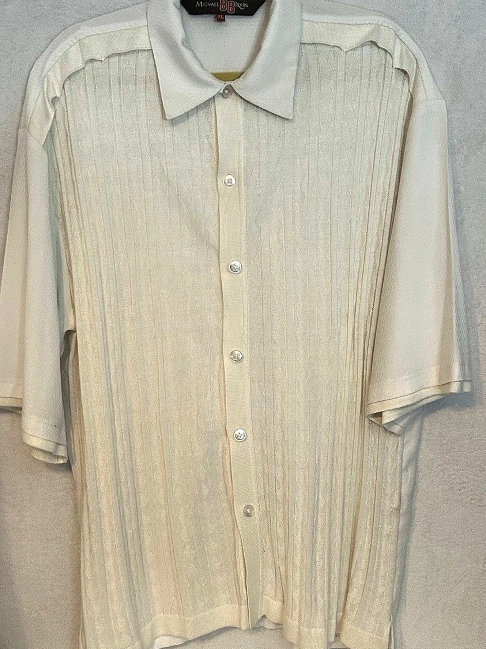 Michael Irvin Short Sleeve Button Front Shirt XL